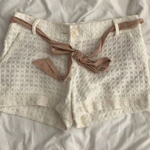 Cream shorts
